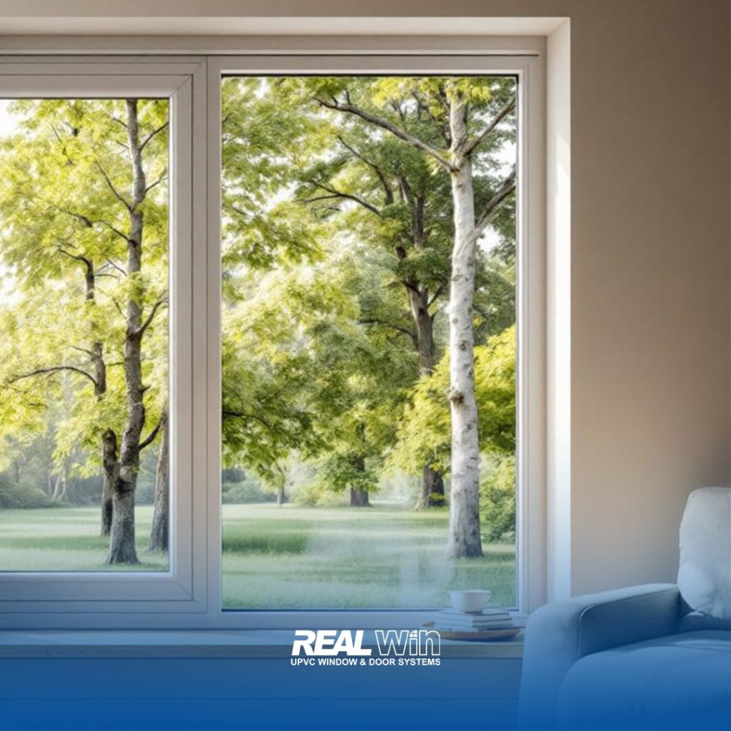 پنجره دوجداره UPVC نصب شده
